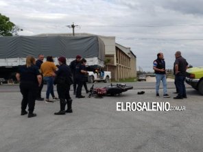 Motociclista sufrió fractura de tibia tras accidente en ruta 3