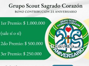 Scouts Sagrado Corazón lanzó un bono contribución por su 25° aniversario