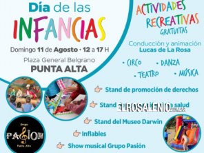 Este domingo habrá festejos por el “Día de las Infancias” en la Plaza Belgrano