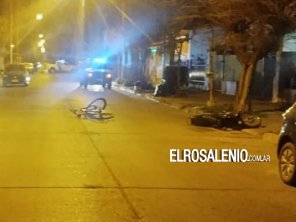 Un ciclista herido al chocar con una moto en el macrocentro