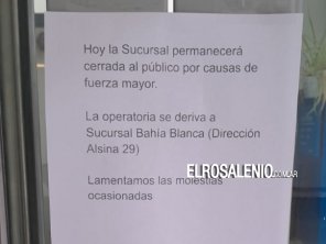 Banco Macro no atiende hoy, a causa de desbordes cloacales en el interior