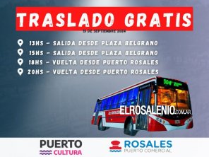 Habrá colectivos gratuitos para los festejos en el puerto