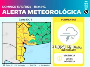 Alerta amarillo para Punta Alta y región