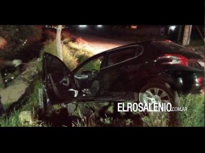 Borracho terminó con el auto en una zanja: le secuestraron un chaleco antibalas