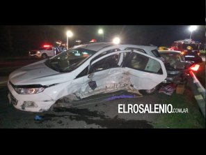 Cuatro personas heridas por fuerte choque en la Ruta 3