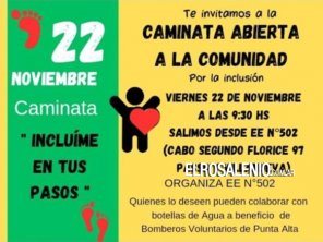 Escuela Especial N°502 organizó una caminata por la inclusión