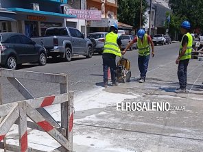Iniciaron las obras de reparación en la colectora principal de calle Irigoyen