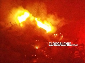 Varias dotaciones de bomberos trabajaron para sofocar importante incendio en basural de Pehuen Co