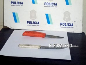 Demoran a un hombre que circulaba sin documentación y con cuchillos en la vía pública