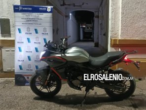 Otra vez: secuestran en nuestra ciudad una moto robada en Bahía Blanca