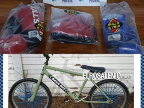 Buscan dueño de bicicleta y de guantes de boxeo que aparecieron abandonados en distintos barrios