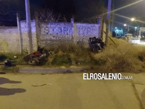 Chocaron dos motos en la esquina de Alvear y Chacabuco
