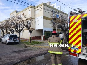 Principio de incendio en un departamento de Colón y 7 de Marzo