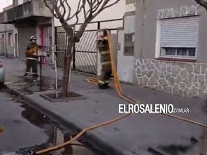 Incendio de basura en el fondo de un terreno generó preocupación y gran despliegue de Bomberos