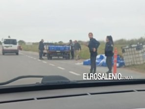 Volcó un carro que transportaba bidones hacia Puerto Rosales